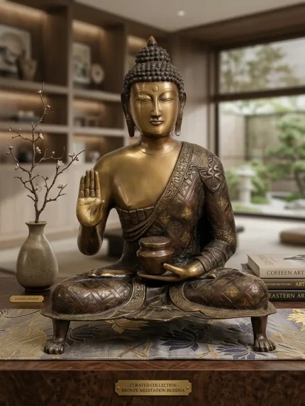 Serene Antique Bronze Medicine Buddha